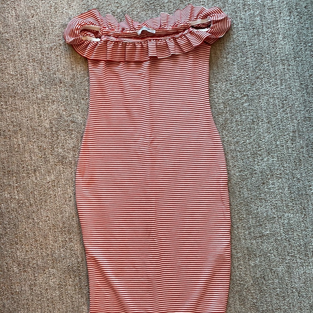 Knee Length Strapless Dress, Sz Sm